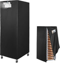 Bread Rack Cover with Zipper20tier Sheet Pan Rack/Bun Pan Rack Cover with Vents 23X28X64 Bakers Rack Cover with Transparent Window Bread Rack Cover for Waterproof and Dustproof Black