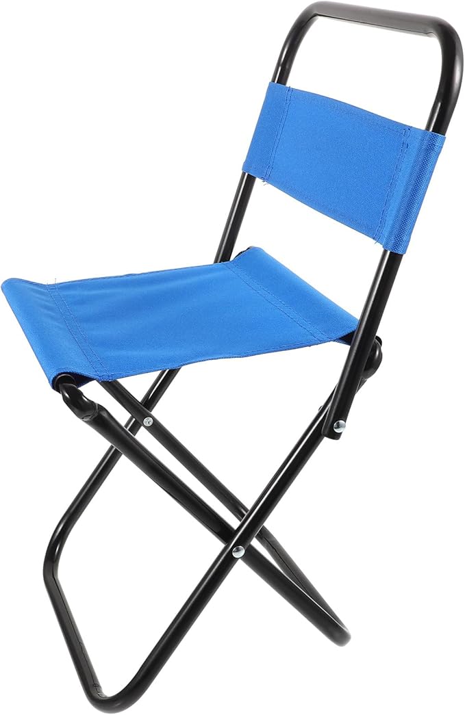 Portable Folding Outdoor Chair with Backrest Small and Fishing Chair for Adults Lightweight Foldable Camp Stool for Beach Hiking and Travel