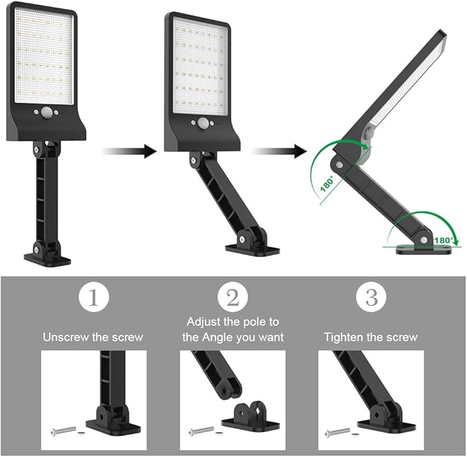 highydroLED Solar Lights Outdoor with Remote and Color Temperature Adjustment 2700K to 6000K 48LED Solar Motion Sensor Light with 3 ModesWaterproof IP65 Night Light for Garden Garage [Pack of 2]