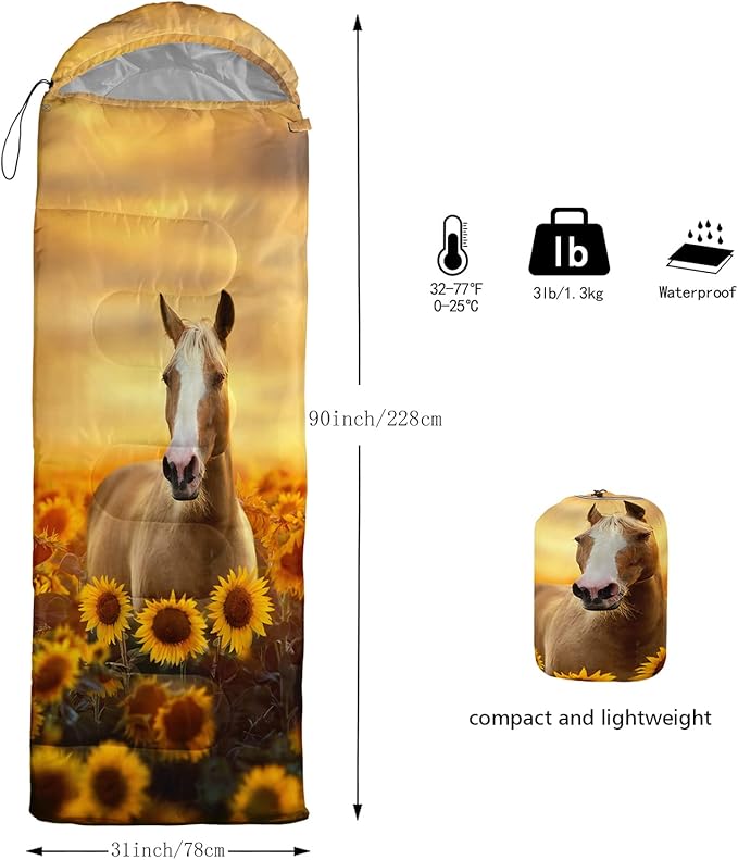 QOOMO Camping Sleeping Bags3 Season Warm &amp Cool WeatherLightweightWaterproof Sleeping Bags for Adults &amp KidsTravelingand OutdoorsCamping Gear Equipment