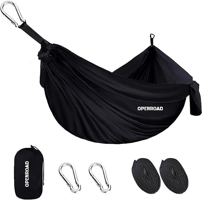 OPENROAD Camping Hammock with Straps: All-in-One Portable Hammock for Backpacking &amp Travel 500lb Capacity