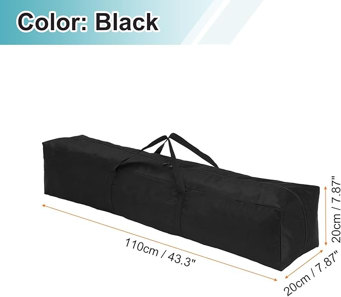 HARFINGTON 2pcs Camping Chair Replacement Bag 43.3 x 7.9 Folding Chair Carry Bag Oxford Cloth Storage Tent Bag with Handle Strap for Travel Outdoor Camping Sports Black
