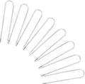 VICASKY 8pcs U-Shaped Galvanized Steel Landscape Stakes Yard Ground Anchors with Gaskets for Swing Sets Tent Accessories and Gardening Outdoor Use