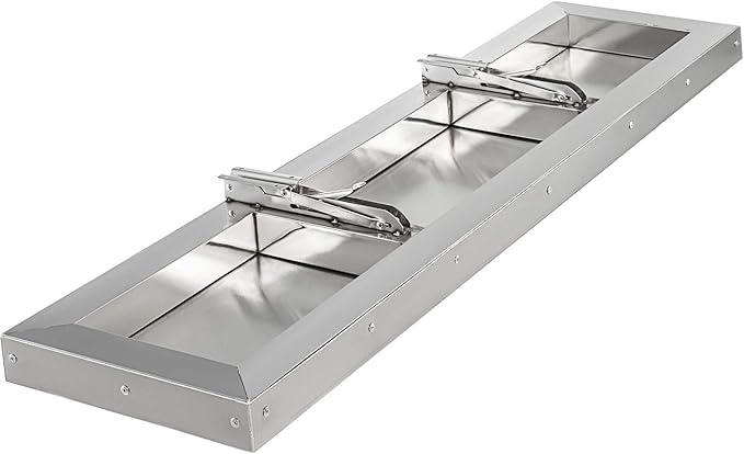 Happybuy Concession Shelf 48L x 12W Inch Stainless Steel Drop Down Folding Serving Food Shelf Stand Serving for Concession Trailer Serving Window