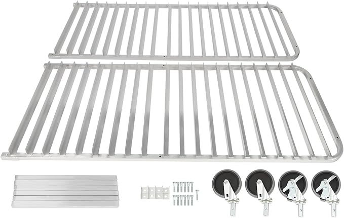 20 Tier Aluminum Bakery RackCommercial Kitchen Bun Sheet Pan Rack with 4 wheels (2 with brakes)Mobile Trolley Storage Cooling Rack for Kitchen Bakery Restaurant Catering 26 L x 20.5 W x 69 H