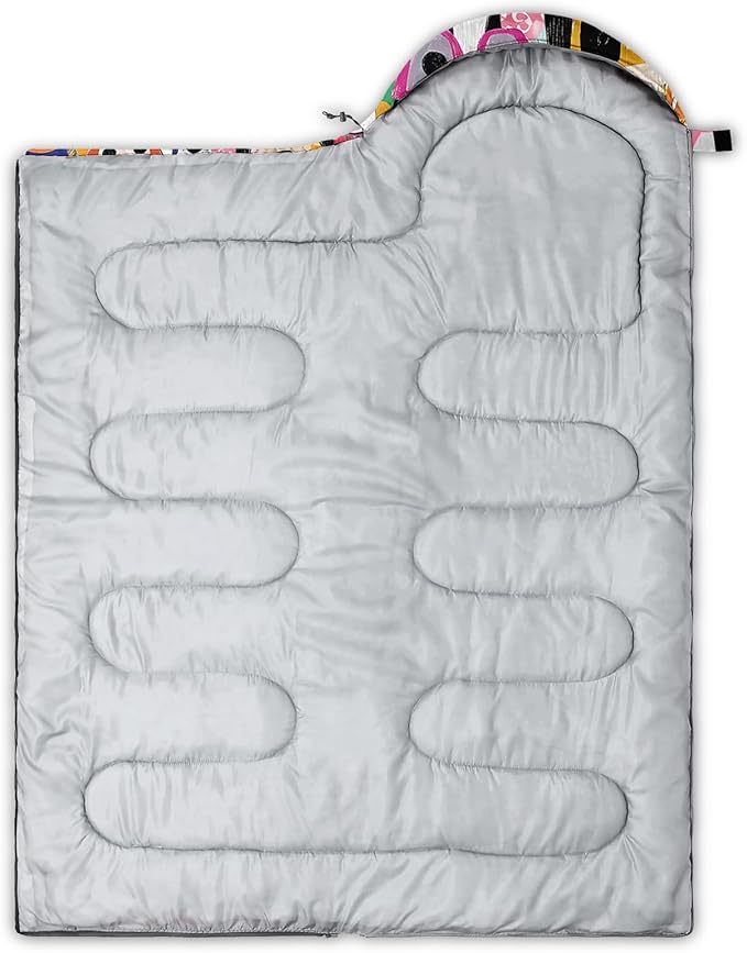 AILONEN Cartoon Camping Sleeping Bag for Boys Girls AdultsLightweight &amp Waterproof3 Season Warm &amp Cold WeatherPortablePrinted Sleeping BagTravelingCampingHiking