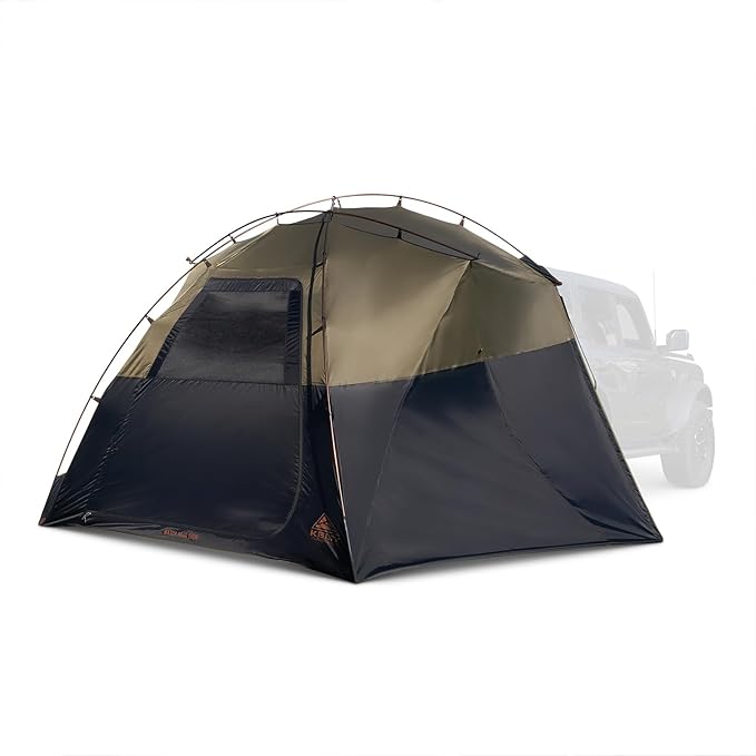 Kelty Highroads Overlanding Shelter - Universal Mount Car Camping Tent with Large Zippered Entry Aluminum Frame Adjustable Walls and Windows UV Protection Rainproof Stuff Duffel Included 2024