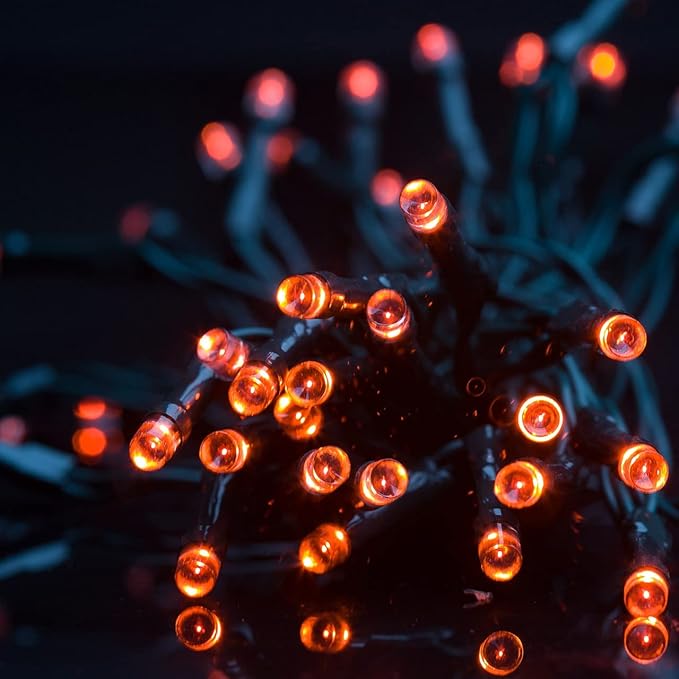 kemooie 500 LED Outdoor Fairy String Lights 164 FT 8 Lighting Mode Plug in String Waterproof Light for Outdoor Birthday Christmas Wedding Party Garden Balcony Decor (Orange)