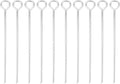 Luxshiny 10pcs Outdoor Tent Stakes Metal Ground Pegs Galvanized Round Loop Camping Tent Anchors 6x230mm for Hiking and Garden Use