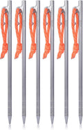 iBasingo 6-Pack Titanium Tent Stakes 20/24/30/35/40cm with Reflective Ropes Ultralight Backpacking Stakes for Camping Hiking Picnic Corrosion-Resistant &amp Durable Ground Pegs Ti4012P