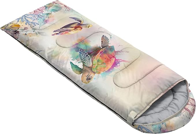 Kids Sleeping Bag for Boys GirlsBasketball Print-Lightweight Warm Portable Outdoor Indoor-Waterproof Cold Weather Resistant Sleeping Bag for Camping Hiking