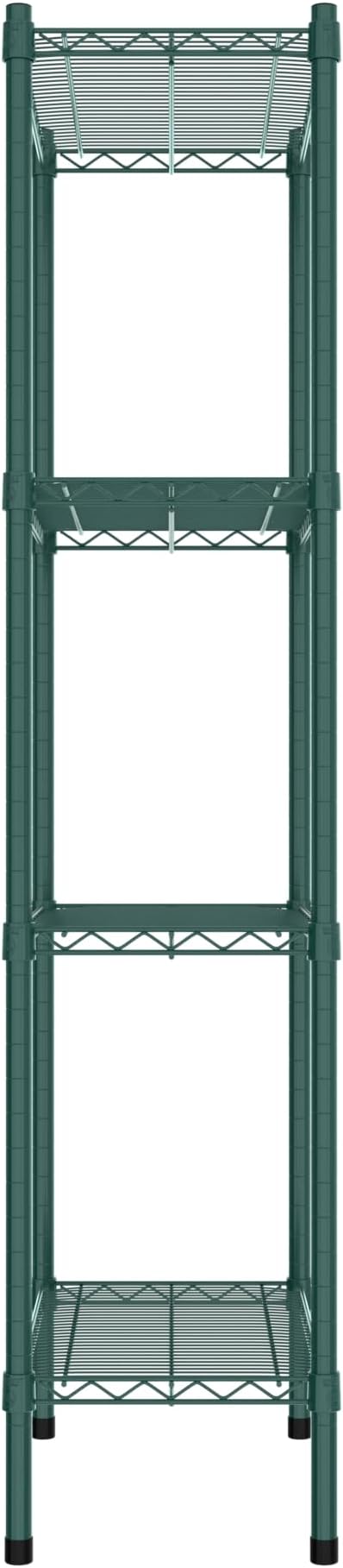 Commercial NSF Listed Green Epoxy Stationary Wire Shelving Kit 14 x 24 x 64 with 4 Shelves Perfect for Warehouse Walk-in Refrigerator Freezer Grocery Store Restaurant Dishroom