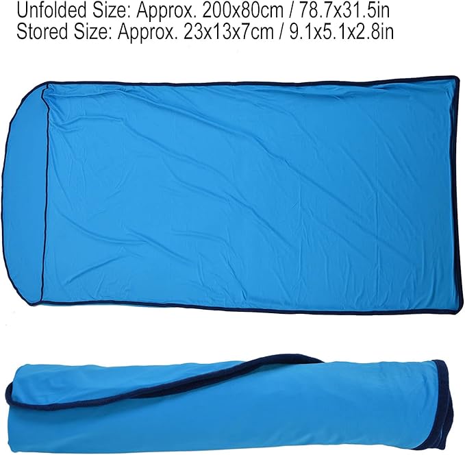 Sleeping Bag Liner Ultralight Polyester Fleece 78.7x31.5in - Soft Comfort Multifunctional Use Ideal for Camping and Travel