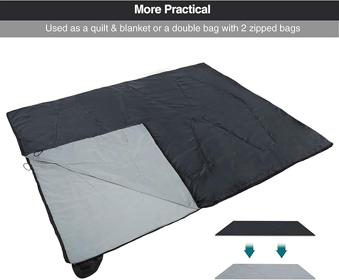 REDCAMP Ultra Lightweight Sleeping Bag for Backpacking Hiking Comfort for Adults Warm Weather with Compression Sack