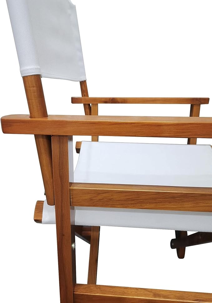 2pcs Wooden Folding Chair - Director Chair for Camping Home Patio - Portable Chair High Foldable Stool for Outdoor Director's Chairs Foldable Makeup Chair for Makeup Artist - populus + Canvas