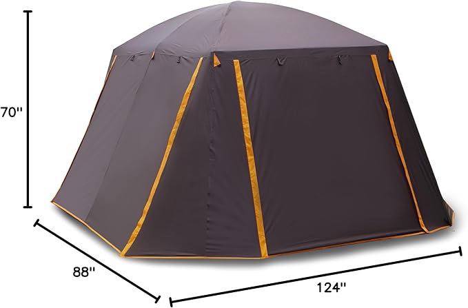 KTT Extra Large Tent 10-12-14 Person(B)Family Cabin Tents2 Rooms3 Doors and 3 Windows with MeshStraight WallWaterproofDouble LayerBig Tent for OutdoorPicnicCampingFamily Gathering