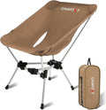 Camping Chair Backpacking Portable Hiking Ultralight Small Lightweight Folding Chair for Outdoor Camp Beach Picnic Concert Supports 330lbs (Khaki1PCS)