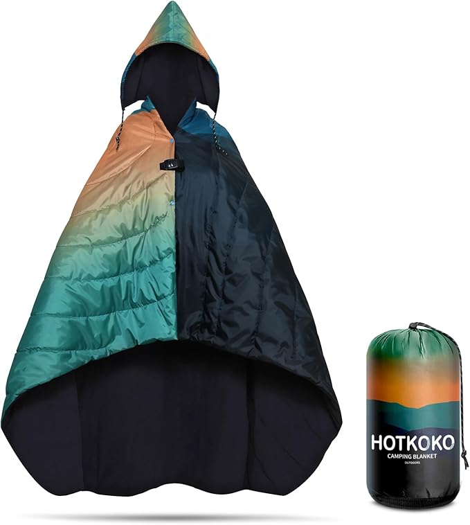 Waterproof Stadium Blanket Fleece Camping Blanket Wearable Soft Warm Camp Blanket for Outdoor Camping Picnic Stadium Sports Beach Car