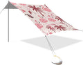 Beach Tent Sun Shelter Coconut Trees Flamingos Lightweight &amp Easy Setup Beach Shade Canopy for Camping Fishing