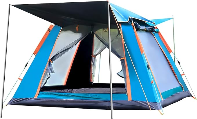 Camping Tent 2/3/4 Person Waterproof &amp Windproof Tents with Rain Fly and Carrying Bag Easy Setup Instant Family Travel Tent for Backpacking Hiking Camping