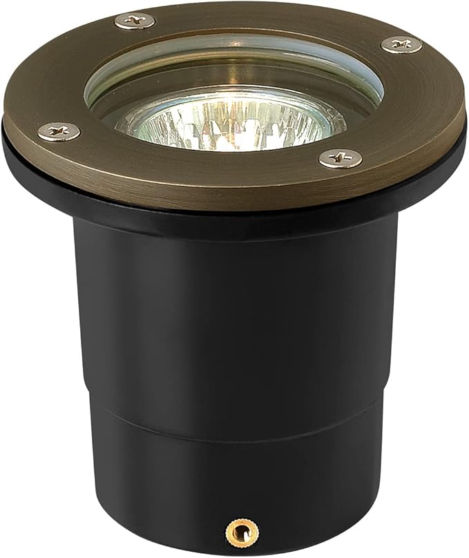 Hinkley Hardy Island 16701MZ Flat Top LED Well Light - Includes Wiring Kit &amp Anti-Corrosion PVC Burial Sleeve - Matte Bronze