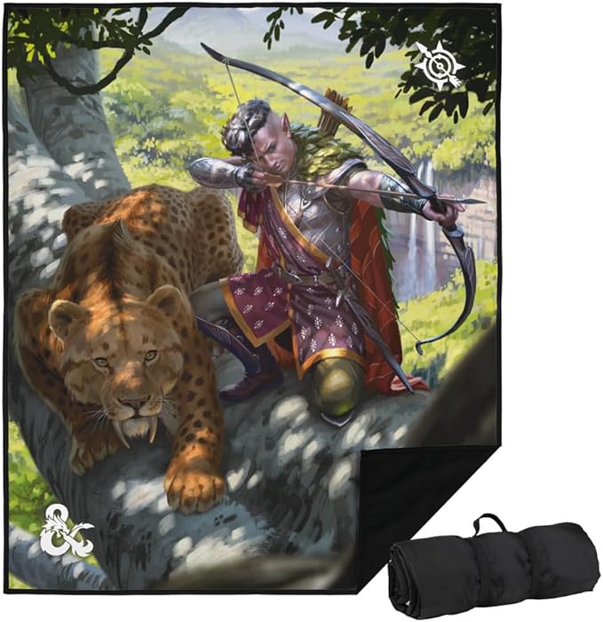 LOGOVISION Dungeons and Dragons Blanket 50x60 2024 Ranger Picnic Outdoor Foldable Blanket for Picnic Beach Camping Park Tailgate