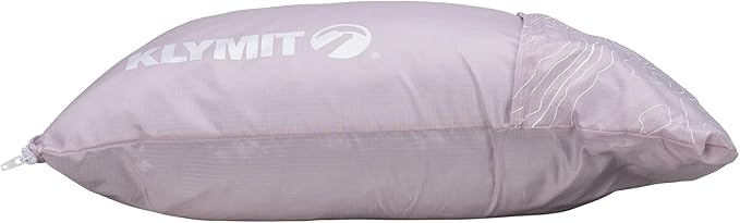 KLYMIT Drift Camping Pillow | Lightweight Travel Head Rest for Sleep Filled with Shredded Memory Foam Reversible Outer Cover for Extended Use Regular Size — Orchid