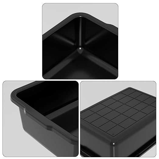 4-Pack 23 L Plastic Commercial Bus Box Restaurant Dish Bin Utility Bus Tubs Black