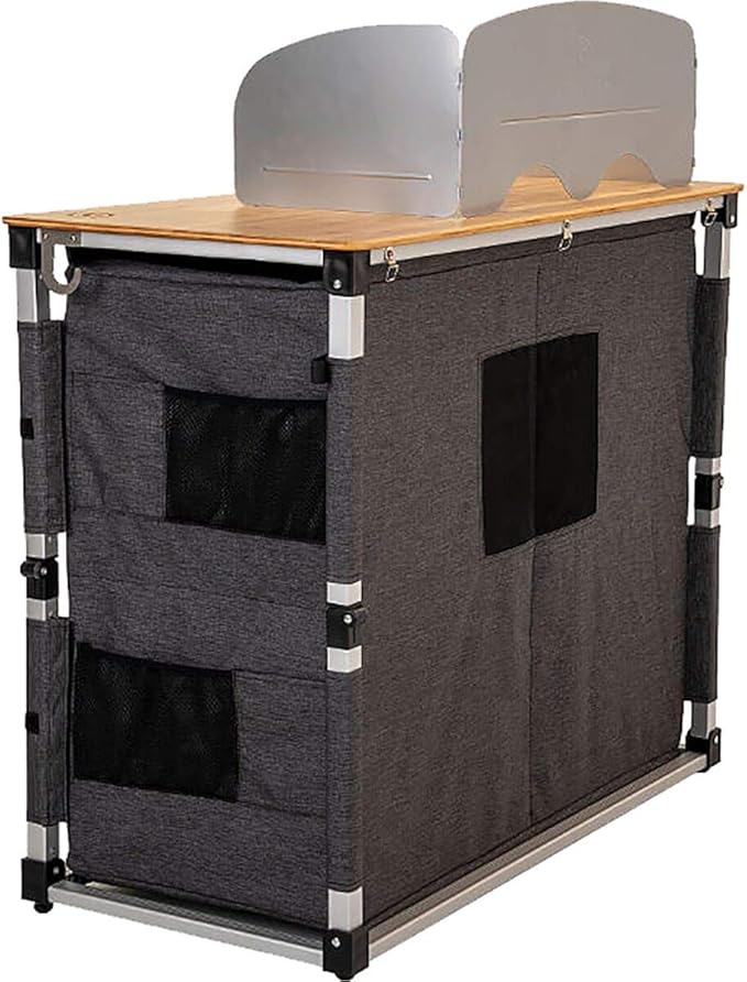 SylvanSport Outdoor Camp Kitchen for Easy Cooking Clean Up and Camping Meal Prep - Great for Campsites Tailgates BBQs and Glamping - Camping Essentials - Dine-O-Mite Small Version