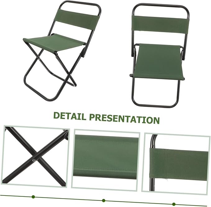 Yardwe Multi-Functional Outdoor Folding Chair Portable Fishing Stool Space-Saving Small Camping Lounging Chair