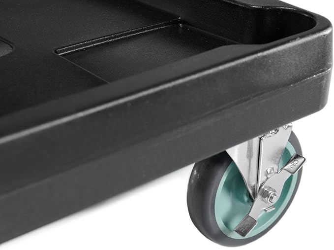 29A-153 Six-Pan Food Carrier Dolly Black