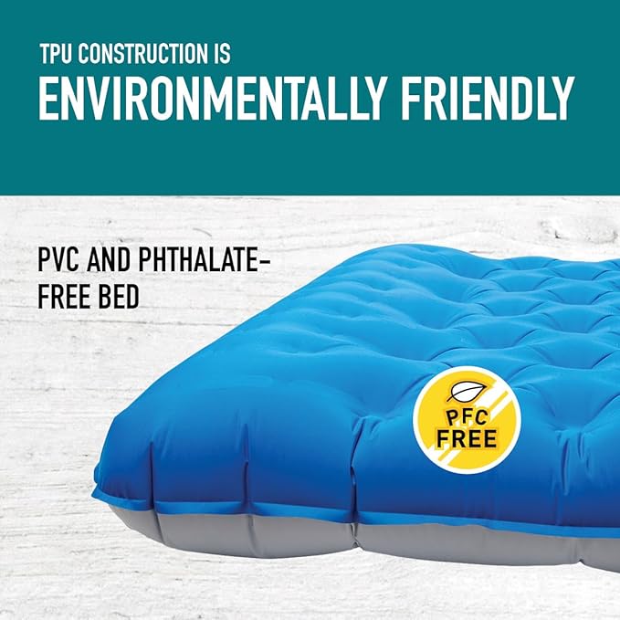 Sierra Designs Queen &amp Single Camping Air Bed Mattress for Car Camping Trave and Camp (Pump Included)