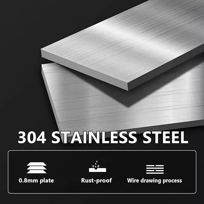 304 Stainless Steel Leak-Proof AC Drain Pan - 0.8mm Thick Outdoor Unit Tray Mini Fridge Saucer Plant Water Bowl 90x40cm (36x16in) for Pets and Gardens
