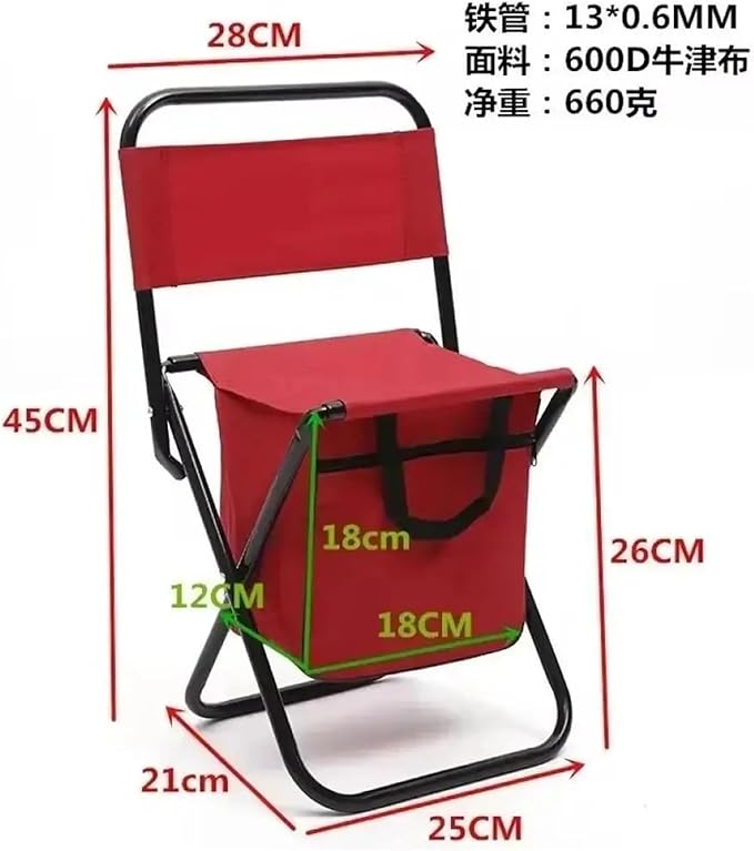 Chair Portable Folding Moon Chair Detachable Outdoor Camping Chairs Beach Fishing Ultralight Travel Hiking Picnic Seat Tools(Red)