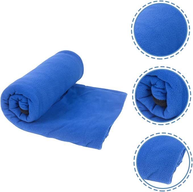 Hemoton Double-Sided Fleece Sleeping Bag Lightweight Portable Camping Blanket for Adults Wear-Resistant Travel Sleep Sack for Outdoor Adventures and Naptime