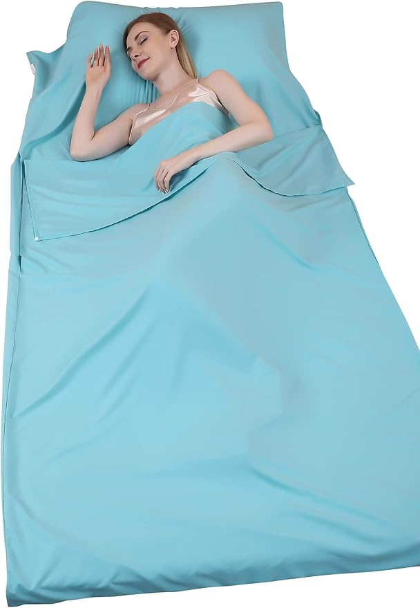 JITTY Sleeping Bag Liner Travel Sheet for Business Camping Backpacking Hiking Mountain Climbing Home Hostels Train 83x45