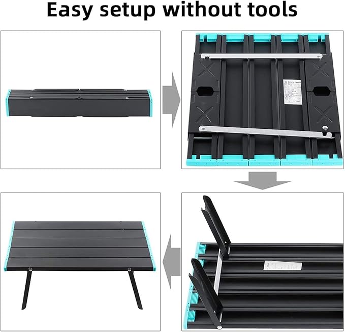 Portable Folding Table for Outdoor Camping Picnics and Barbecues Lightweight Compact Foldable Beach Travel