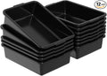 Kekow 12-Pack Plastic Bus Box 13 L Commercial Bus Tubs Black