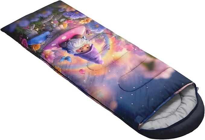 Ocean Themed Sea Turtle Sleeping Bag for Kids Boys GirlsLightweight Warm Cold Weather BackpackingWaterproof Compact Sleeping Bag with Compression Sack for Hiking Camping Outdoor.