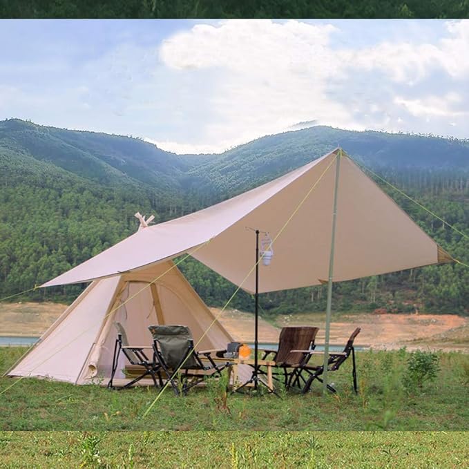 WINTENT Waterproof Cotton Canvas Teepee Tent with Stove Hole for 2-3 Persons