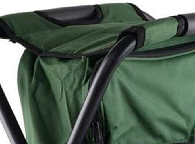 Folding Camping Chair Stool Backpack with Cooler Insulated Picnic Bag Backpack Cooler Chair Foldable Camping Fishing Stool for Travel Beach Hiking Picnic ﻿ (OD Green)