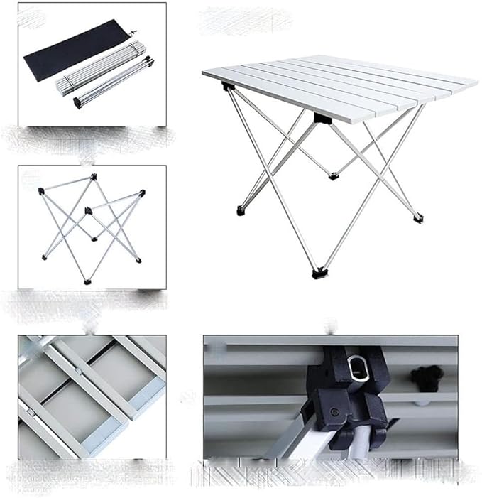 Portable Folding Camp Table with Carry Bag Outdoor Table for Picnic Fishing Hiking and Travel No Assembly Required Easy to Carry