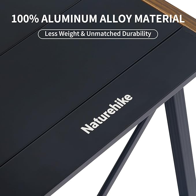 Naturehike Folding IGT Camping Table Portable IGT Cook System Ultralight Aluminum Camp Table for Outdoor Picnic Car RV Trip Patio Backyard BBQ