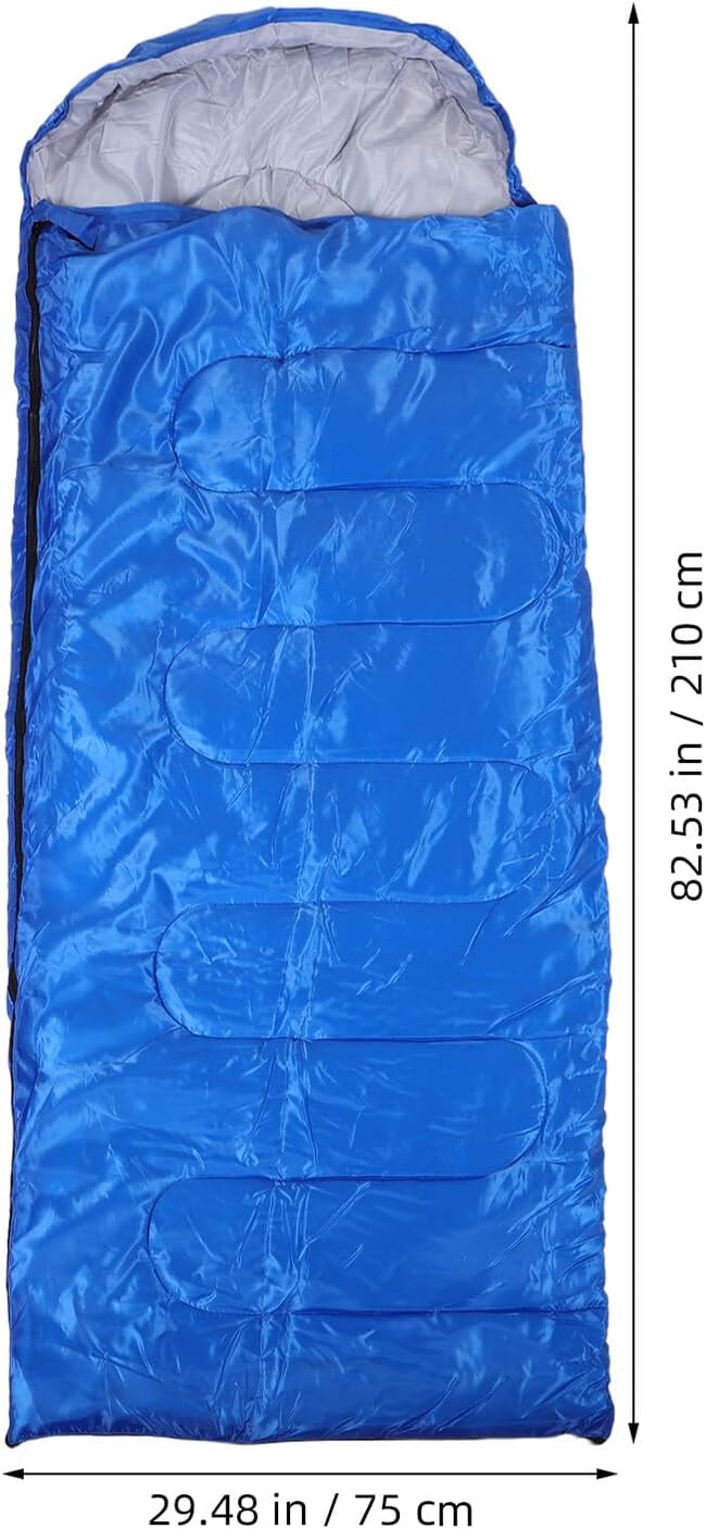 Balacoo Outdoor for Adults Lightweight Waterproof Cold Weather Envelope Sleeping Sack with Hollow Cotton Filling 1.3kg Blue for Camping Hiking