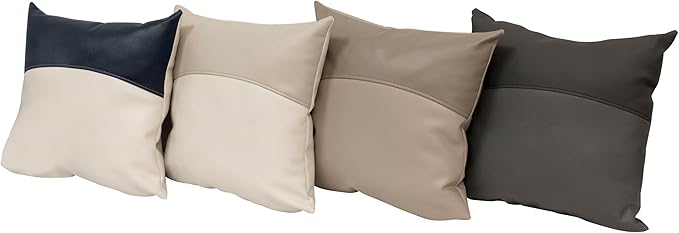 Wise BM1616-986 Premier Series Square Pontoon Pillow - Platinum/Navy