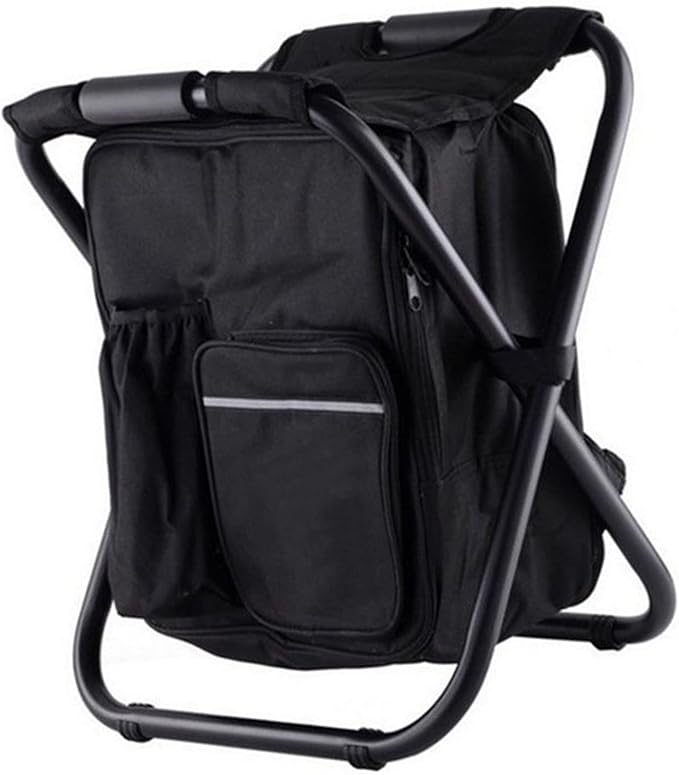 Drfeify Fishing Backpack Cooler ChairLightweight Large Capacity Stool Backpack Cooler Chair for Travel Beach Hiking Picnic
