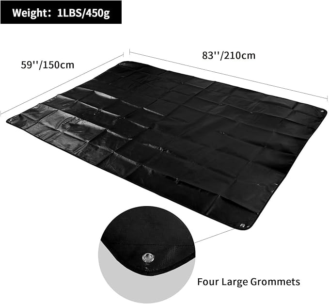 RedSwing 2 Pack Heavy Duty Waterproof Emergency Thermal Tarp Insulated Survival Blanket for Outdoor Camping Hiking and Emergency Shelter Black