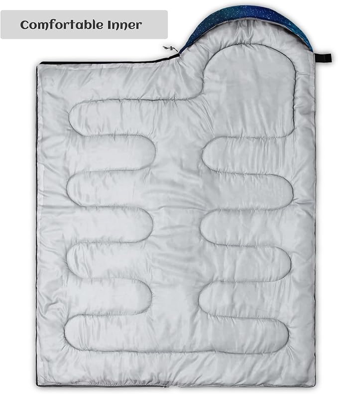 Sleeping Bags for Adults Youth Kids3D Printing Camping Sleeping Bag for Girls Boys Lightweight Waterproof Cold/Warm Weather Sleeping Bag for 3 Seasons