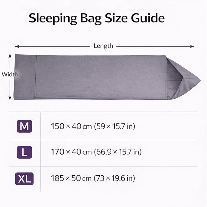 Wearable Sleeping Bag for Adults Breathable Lightweight Sleep Sack Blanket Portable Cozy Wrap for Travel Home Camping &amp Relaxation