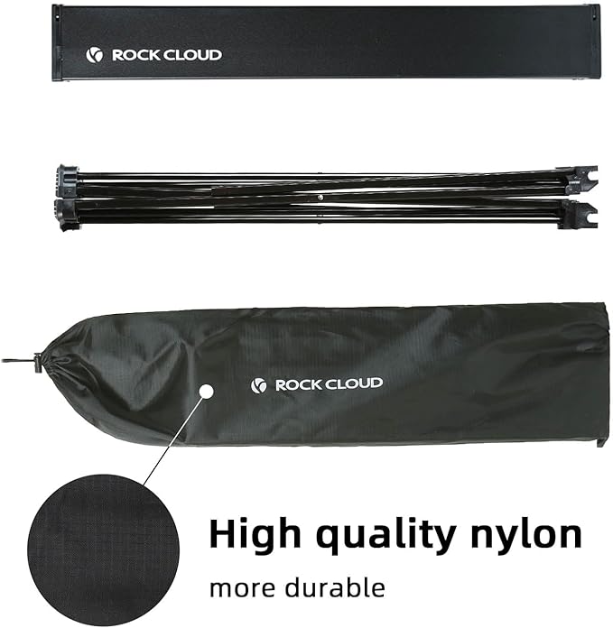 ROCK CLOUD Portable Camping Table Ultralight Aluminum Camp Table Folding Compact Beach Table for Camping Hiking Backpacking Outdoor Picnic Reinforced Small